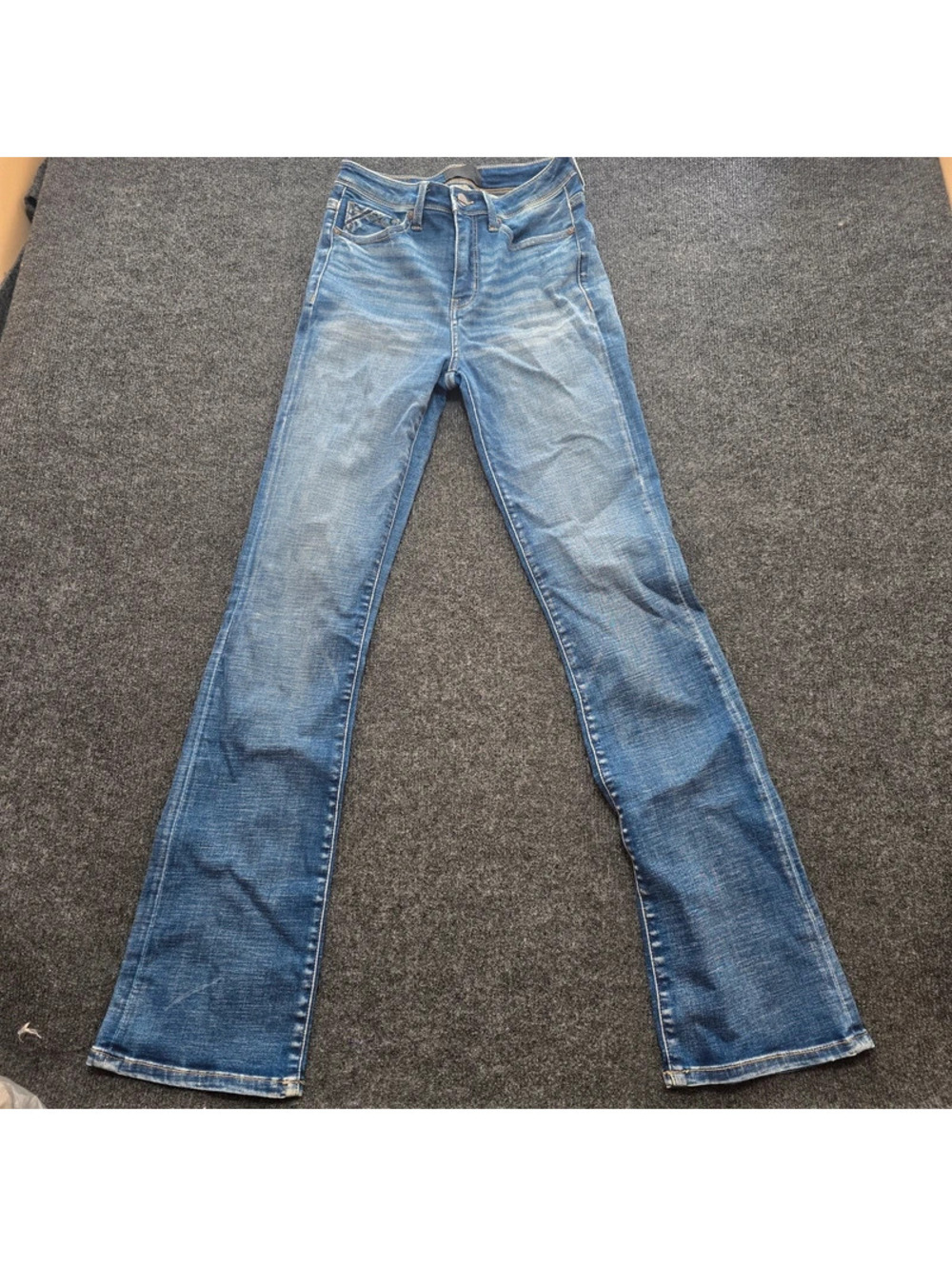 Buckle Black Fit No 35 Tailored Bootcut Jeans 27x34 Shaping Medium Wash Stretch